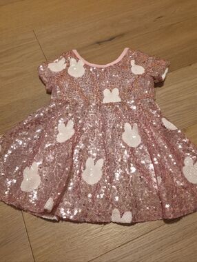 Sparkle In Pink: Pink Sequin Bunny Dress